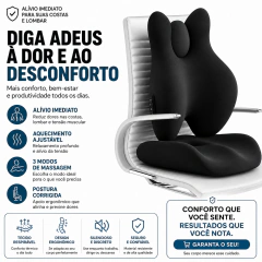 Encosto Massageador Elétrico + Assento Anatômico